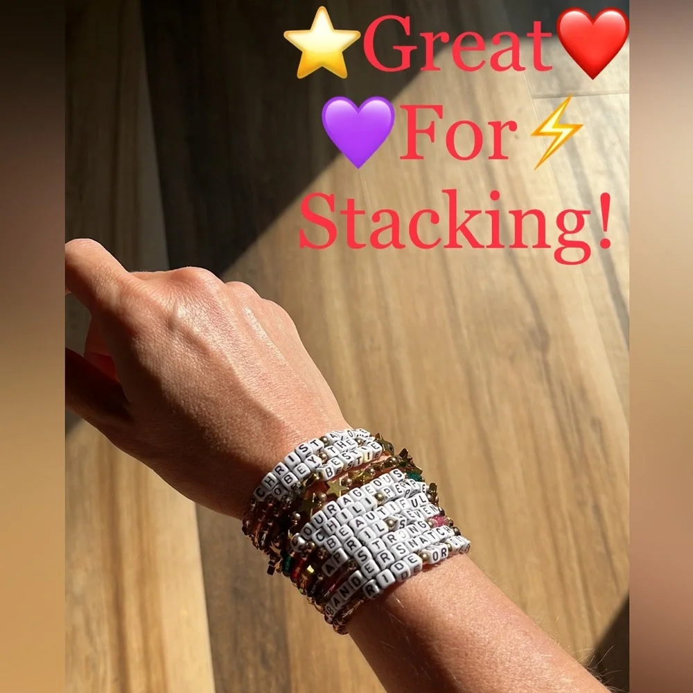 ❤️Beautiful Handmade Word Bracelet LOVE MERCY *stack with more or wear solo!!*❤️